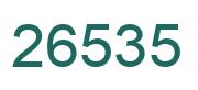 Number 26535 green image