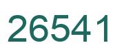 Number 26541 green image