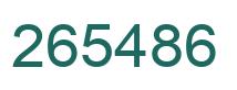 Number 265486 green image