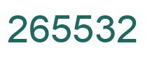 Number 265532 green image