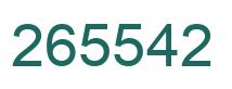 Number 265542 green image