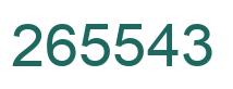 Number 265543 green image
