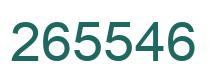 Number 265546 green image