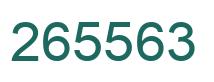 Number 265563 green image
