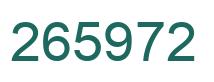 Number 265972 green image