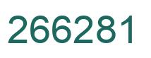 Number 266281 green image