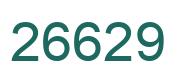 Number 26629 green image