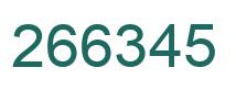 Number 266345 green image