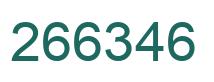 Number 266346 green image