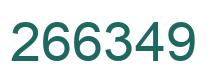 Number 266349 green image