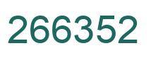 Number 266352 green image