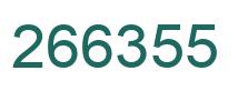 Number 266355 green image