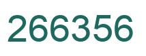 Number 266356 green image