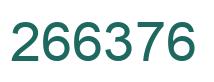 Number 266376 green image