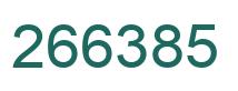 Number 266385 green image