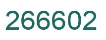 Number 266602 green image