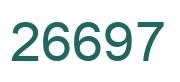 Number 26697 green image
