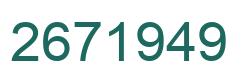 Number 2671949 green image