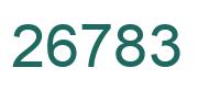 Number 26783 green image
