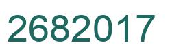 Number 2682017 green image