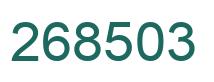 Number 268503 green image