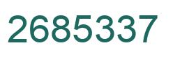Number 2685337 green image