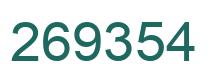 Number 269354 green image
