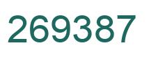 Number 269387 green image