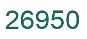 Number 26950 green image