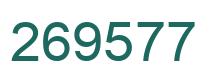 Number 269577 green image