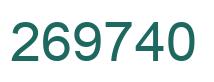Number 269740 green image