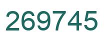 Number 269745 green image