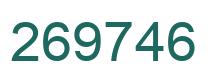 Number 269746 green image