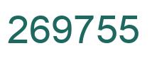 Number 269755 green image