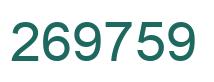 Number 269759 green image