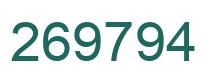 Number 269794 green image