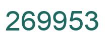 Number 269953 green image