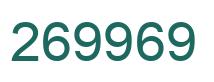 Number 269969 green image