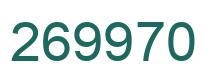 Number 269970 green image