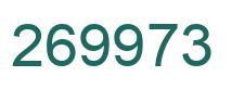 Number 269973 green image