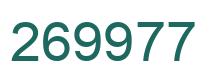Number 269977 green image