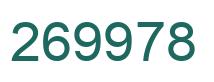 Number 269978 green image