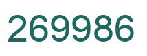 Number 269986 green image