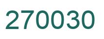 Number 270030 green image