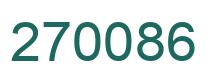 Number 270086 green image