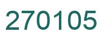 Number 270105 green image