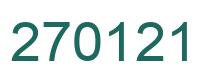 Number 270121 green image