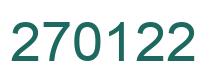 Number 270122 green image
