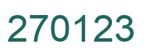 Number 270123 green image