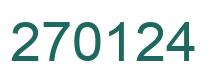 Number 270124 green image